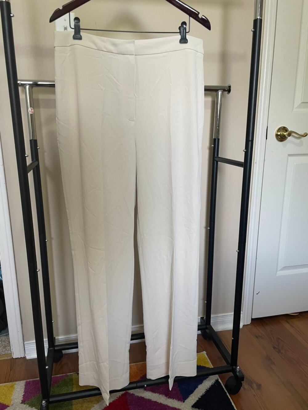 Wide Leg Trouser, Cream, US 12